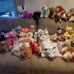 Large collection of soft toys