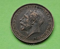 United Kingdom 1923 year Bronze Half Penny.