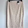 F&F Cream Lace Pencil Skirt UK 14 | Knee Length | New With Tags Image 4