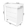 White Pine Wood Changing Unit with 3 Handleless Drawers Image 4