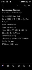 Canon and Nikon Cameras
