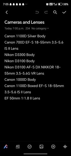 Canon and Nikon Cameras