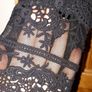 Black Blouse With Lace Cuff Size 10 Image 2
