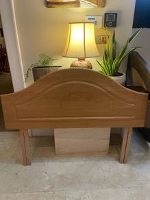 As New - Good Solid Double Bed Size Wooden Headboard - Can Deliver