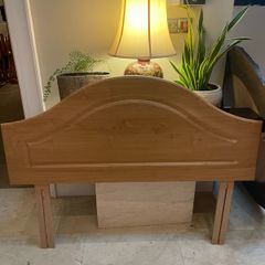 As New - Good Solid Double Bed Size Wooden Headboard - Can Deliver