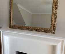 Solid Gilt Mirror With Bevelled Glass