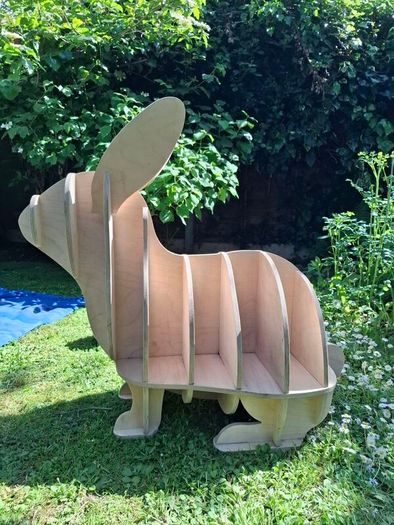 Flying Elephant Birch Plywood Rabbit Shelf - No Tools Flatpack