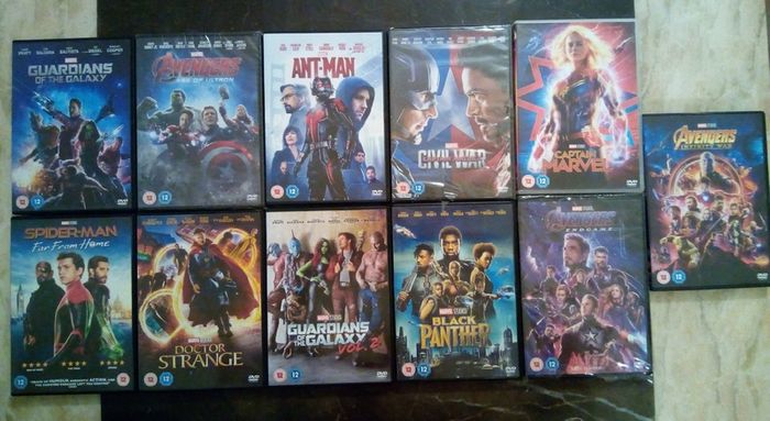 Large Dvd Bundle Lot Marvel Universe Movies Hulk Iron Man Thor Captain America Black Panther Spiderman Avengers Etc