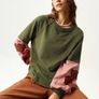 Fab Bohemela Khaki Sweatshirt Size XL Image 6