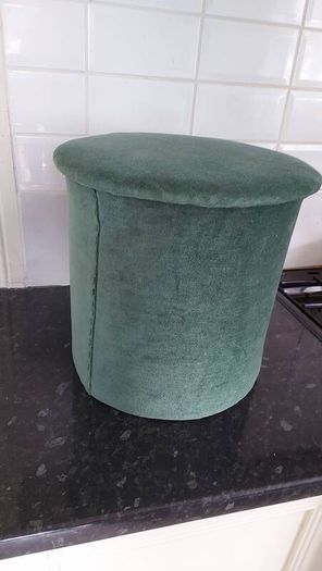 Vintage green pouffe