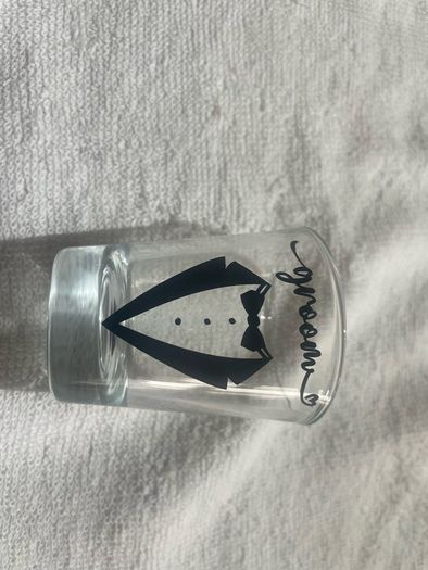 Bride & groom shot glasses