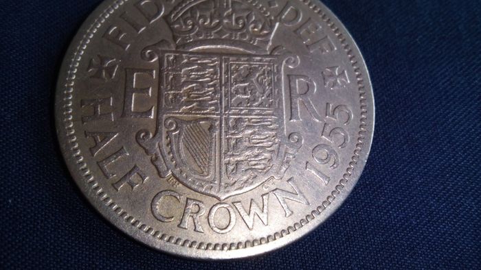 1955 Elizabeth II Half Crown.