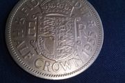 1955 Elizabeth II Half Crown.