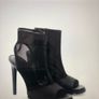 Zara Woman's Black Leather & Mesh open toe ankle bootie Image 7