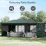6 x 3M Party Tent Gazebo - Side Panels & Windows - Outdoor Canopy - Green Image 3