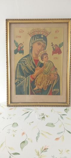 Framed Religious Print Our Lady of Perpetual Help