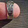 Vintage 9ct Yellow Gold Cabochon Amethyst Solitaire Ring Image 8