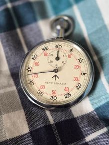 Nero Lemania Stopwatch