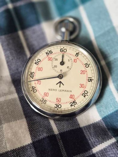 Nero Lemania Stopwatch