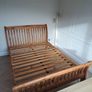 King Size Solid Wood Sleigh Bed Frame Image 4