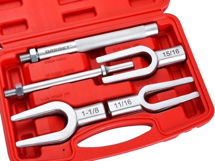 5-Piece Ball Joint Separator Tool, Pickle Fork Tool Set, Heavy Duty Tie Rod Removal Tool for Cars and Light Trucks, Ball Joint Remover for Pitman Arm Removal