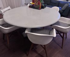 Large Round Oak Dining Table