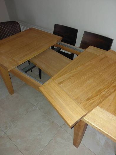 Matching solid wood table and dresser