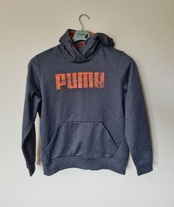 Puma hoodie Size 16 eu 44 grey pullover in like new condition