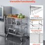 Kitchen Utility Cart, 3 Tier Heavy Duty Adjustable Image 6