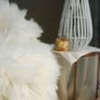 Giant sheepskin rugs, ivory colour, real leather.Ideal gift idea, wedding Image 4