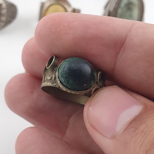 Old World Jewellery Collection 15 Mixed Brass Statement Rings