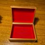 Bamboo & Wicker Small Trinket Box with Burned in Floral Design Image 9
