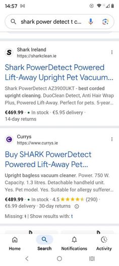 Shark vacuum