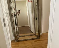 ornate silver mirror