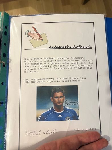 Frank Lampard signed autograph
