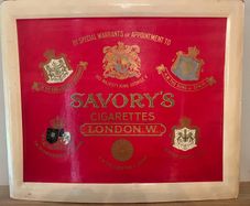 original large " Savory's "cig. Sign 1930s