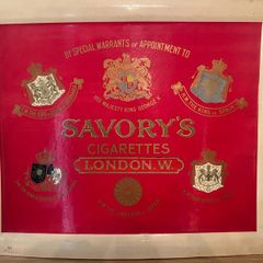 original large " Savory's "cig. Sign 1930s