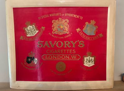original large " Savory's "cig. Sign 1930s