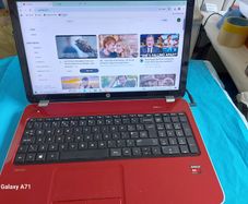 HP Pavillion, Red, AMD A4-5000 APU wiyj Radeo HD Graphics, 1.5GHz,  4GB Ram, 700GB HDD, Windows 10, Microsoft Edge, Chrome