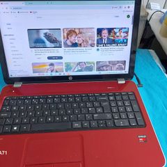 HP Pavillion, Red, AMD A4-5000 APU with Radeo HD Graphics, 1.5GHz,  4GB Ram, 700GB HDD, Windows 10, Microsoft Edge, Chrome