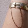 Vintage 9ct Yellow Gold Floral Pattern Bangle Bracelet Vintage 28,4g Image 9