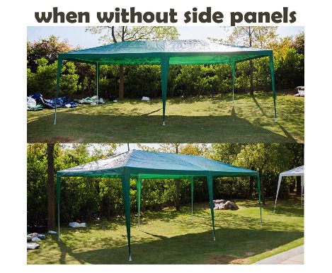 3x3m Green Gazebo Tent - 6 x Side Walls Included: 2 x Window Sides Marquee Waterproof Party Tent