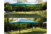3x3m Green Gazebo Tent - 6 x Side Walls Included: 2 x Window Sides Marquee Waterproof Party Tent