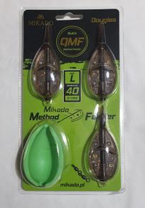 NEW - Size L - Set of (3x40g) Mikado Method Feeder "Douglas" Q.M.F. System + Mould - Carp Tench Bream Feeder Method Pellet Dumbells Hybrid Roach
