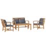 Garden Sofa Set Natural Solid teak wood Image 2