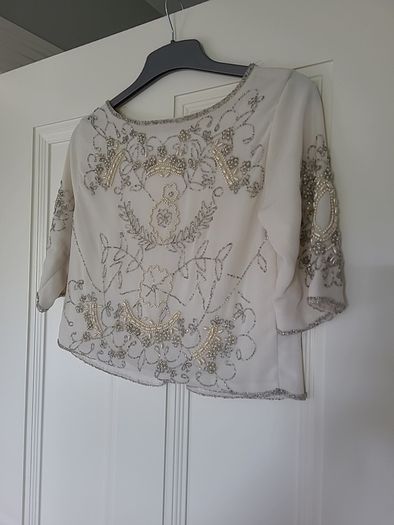 Folkster Lena Skirt & Nella Beaded Top/Jacket -  Champagne - Size 8