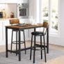 _Bar Chairs, Set of 2, High Stools, Upholstered Seating Image 5