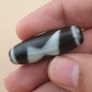 Vintage Himalayan Spiritual Flower Motif Energy Agate Dzi Talisman Image 3