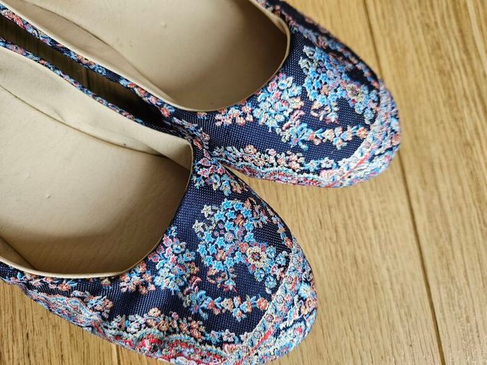 Navy Batu brand Flat shoes Made in Turkey