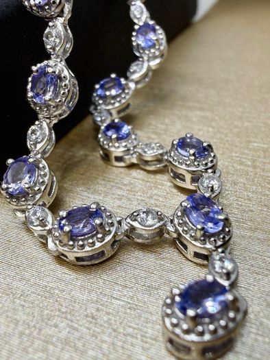 Tanzanite and Natural Zircon Necklace